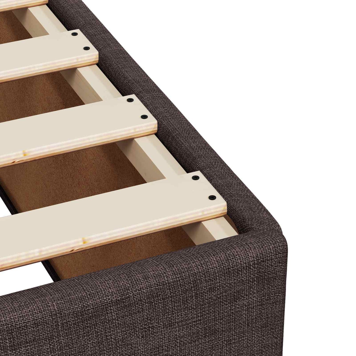 Postel Boxspring S Matrací Tmavě Hnědá 90 X 200 Cm Textil