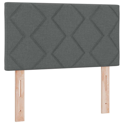 Postel Boxspring S Matrací Tmavě Šedá 100 X 200 Cm Textil