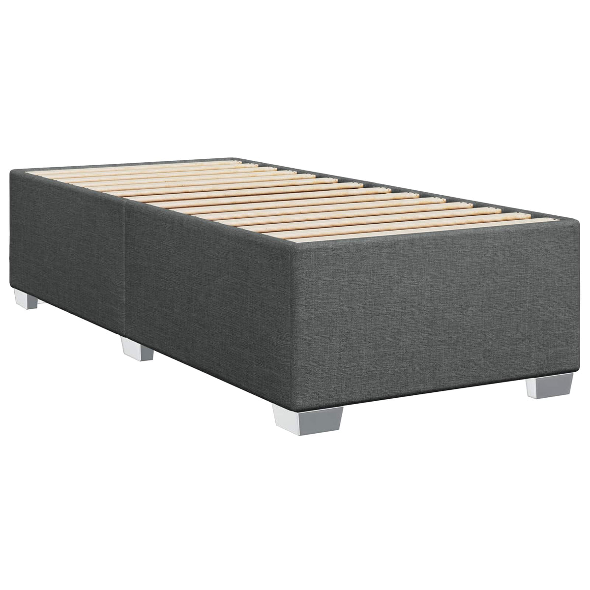 Postel Boxspring S Matrací Tmavě Šedá 100 X 200 Cm Textil