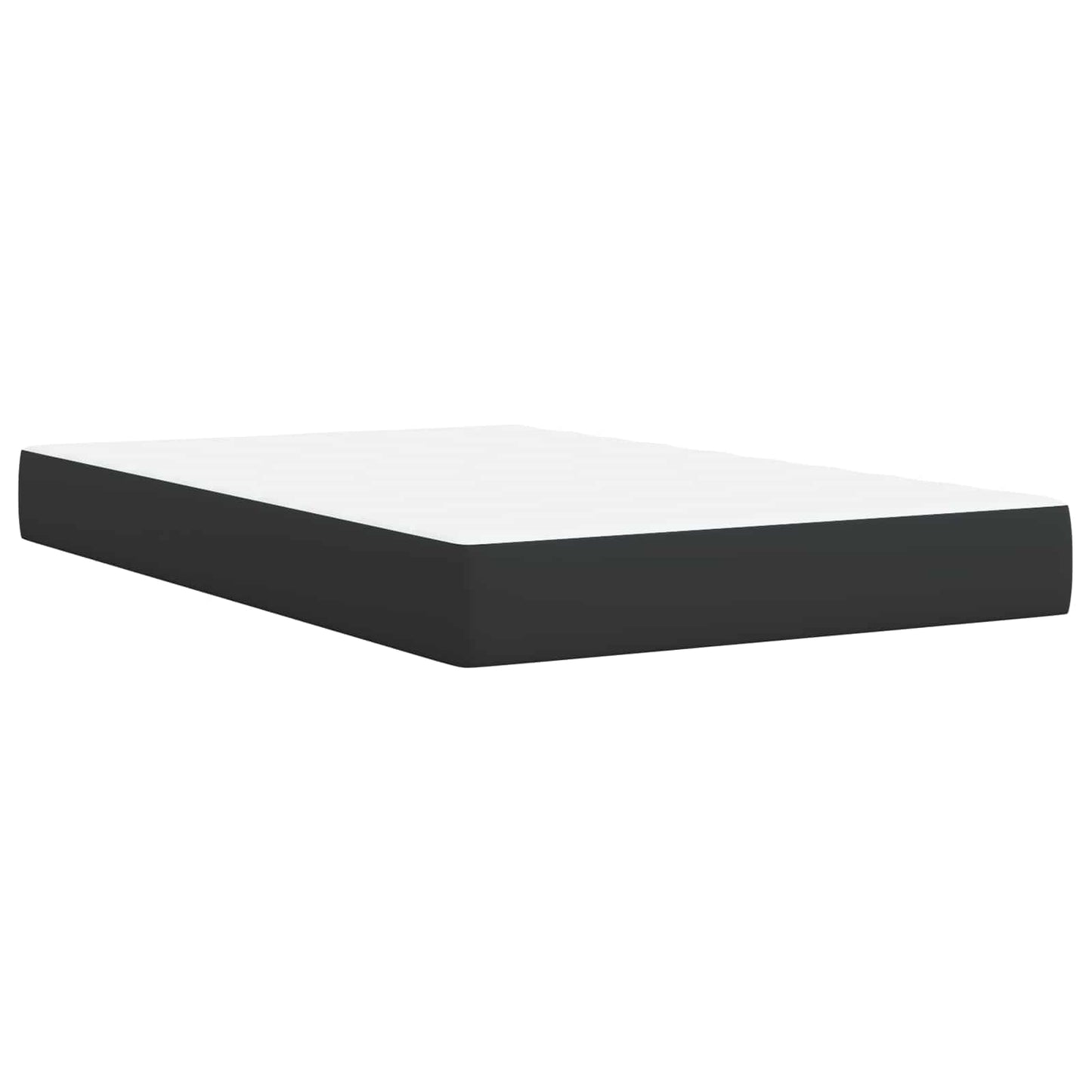 Postel Boxspring S Matrací S Čelo Černá 120 X 190 Cm Textil