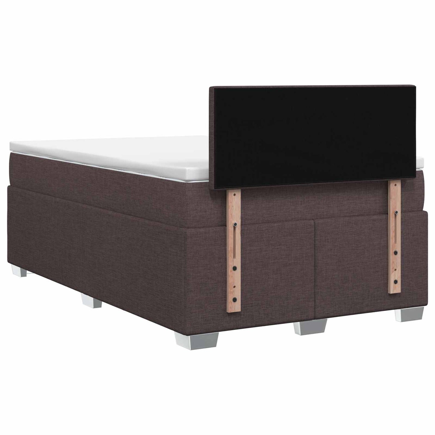 Postel Boxspring S Matrací Tmavě Hnědá 120 X 190 Cm Textil