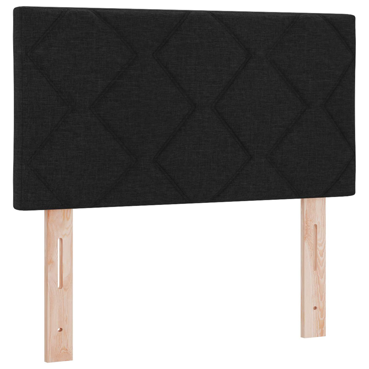 Postel Boxspring S Matrací S Čelo Černá 120 X 190 Cm Textil