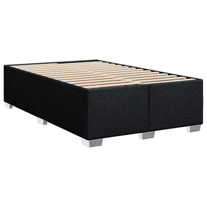 Postel Boxspring S Matrací S Čelo Černá 120 X 190 Cm Textil