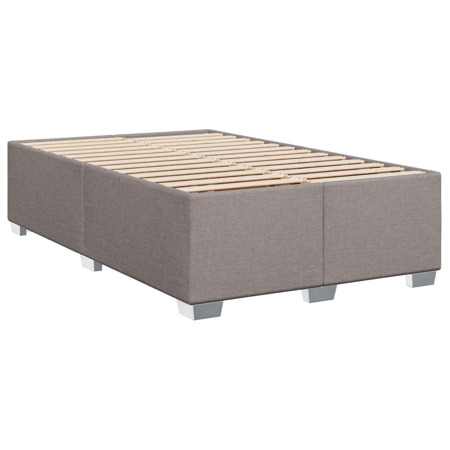 Postel Boxspring S Matrací S Čelo Taupe 120 X 190 Cm Textil