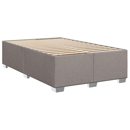 Postel Boxspring S Matrací S Čelo Taupe 120 X 190 Cm Textil