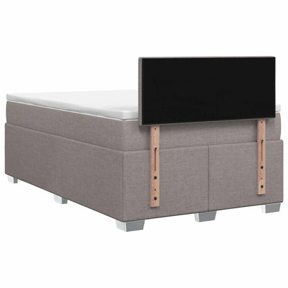 Postel Boxspring S Matrací S Čelo Taupe 120 X 190 Cm Textil