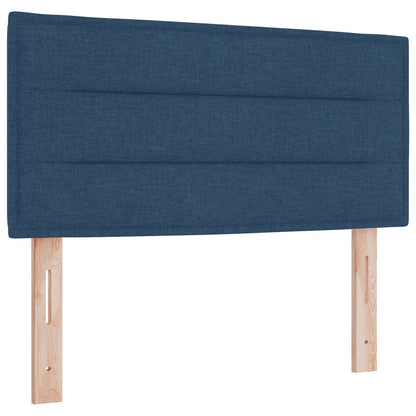 Postel Boxspring S Matrací S Čelo Modrá 120 X 200 Cm Textil