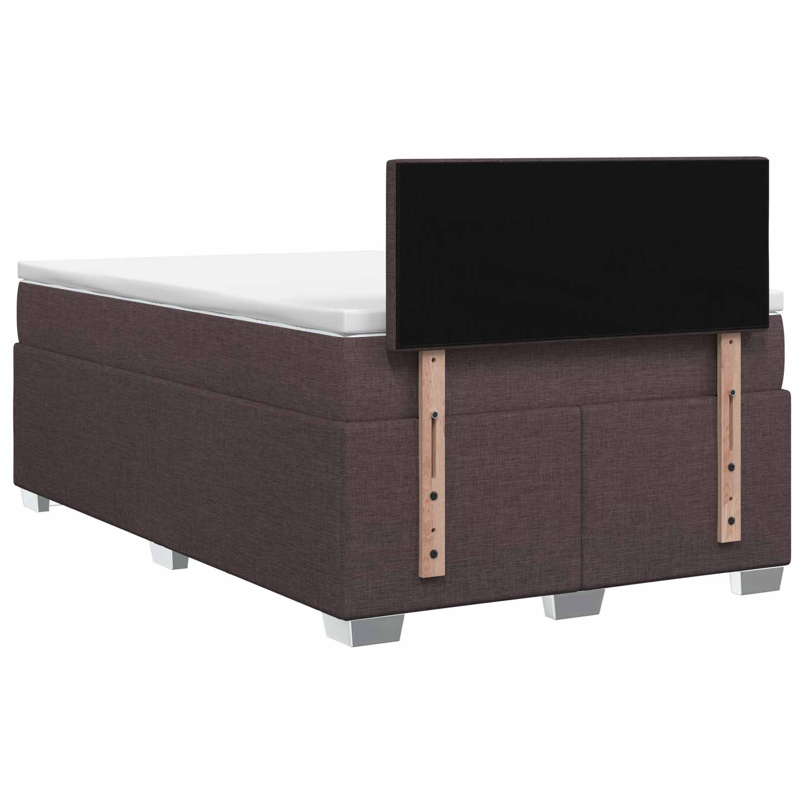 Postel Boxspring S Matrací Tmavě Hnědá 120 X 200 Cm Textil