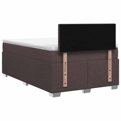 Postel Boxspring S Matrací Tmavě Hnědá 120 X 200 Cm Textil