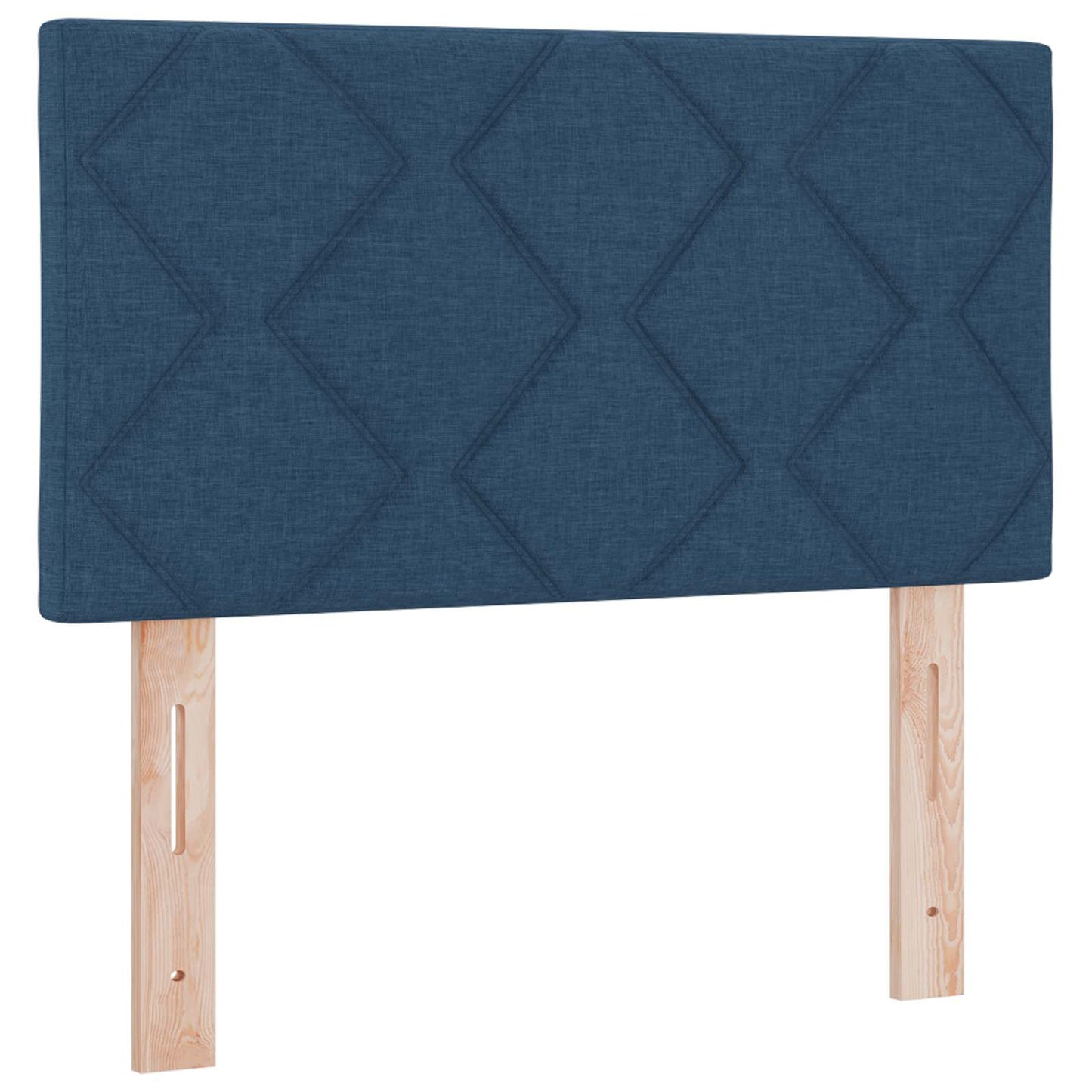 Postel Boxspring S Matrací S Čelo Modrá 120 X 200 Cm Textil