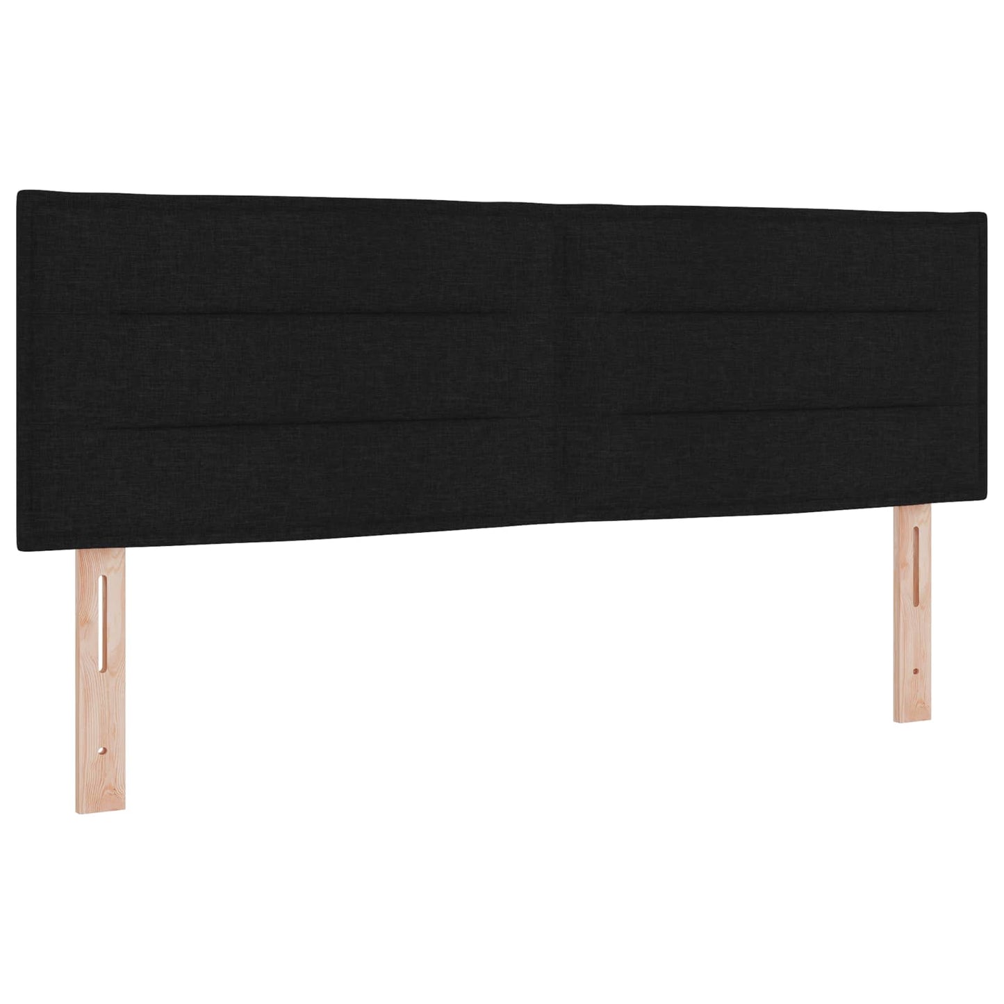 Postel Boxspring S Matrací S Čelo Černá 140 X 190 Cm Textil