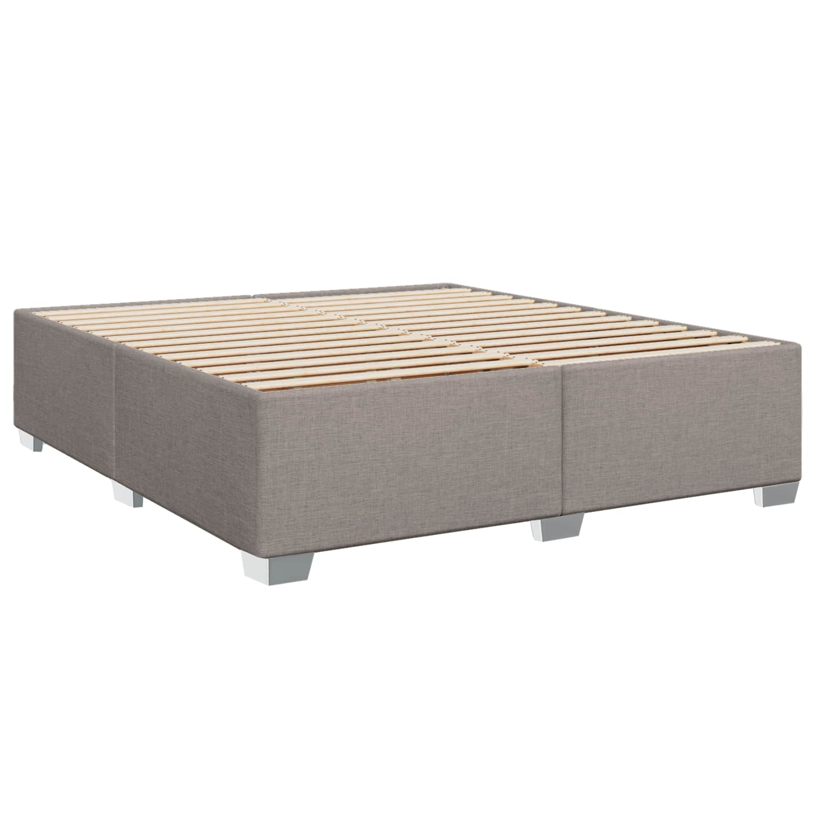 Postel Boxspring S Matrací S Čelo Taupe 140 X 190 Cm Textil