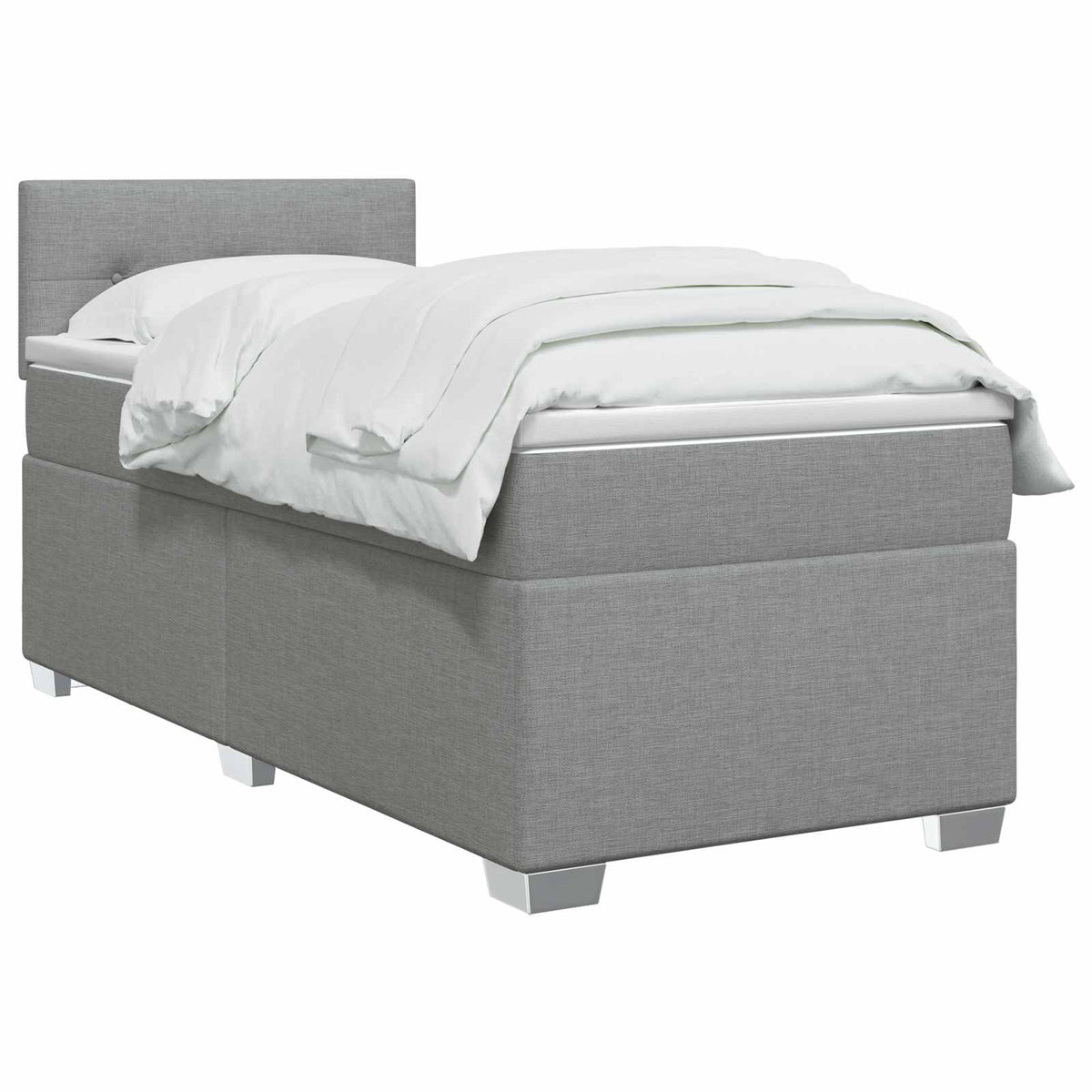 Postel Boxspring S Matrací S Čelo 90 X 190Cm Textil