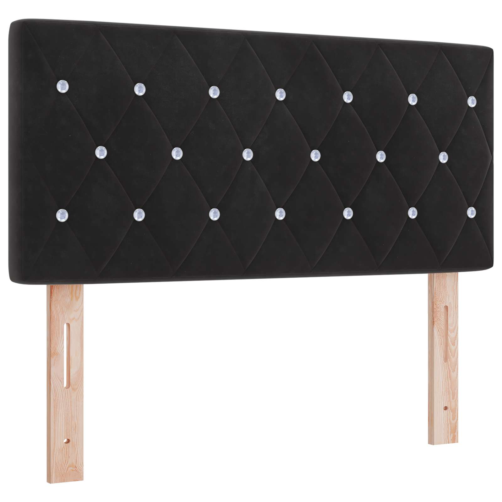Postel Boxspring S Matrací S Čelo Černá 120 X 200 Cm Samet