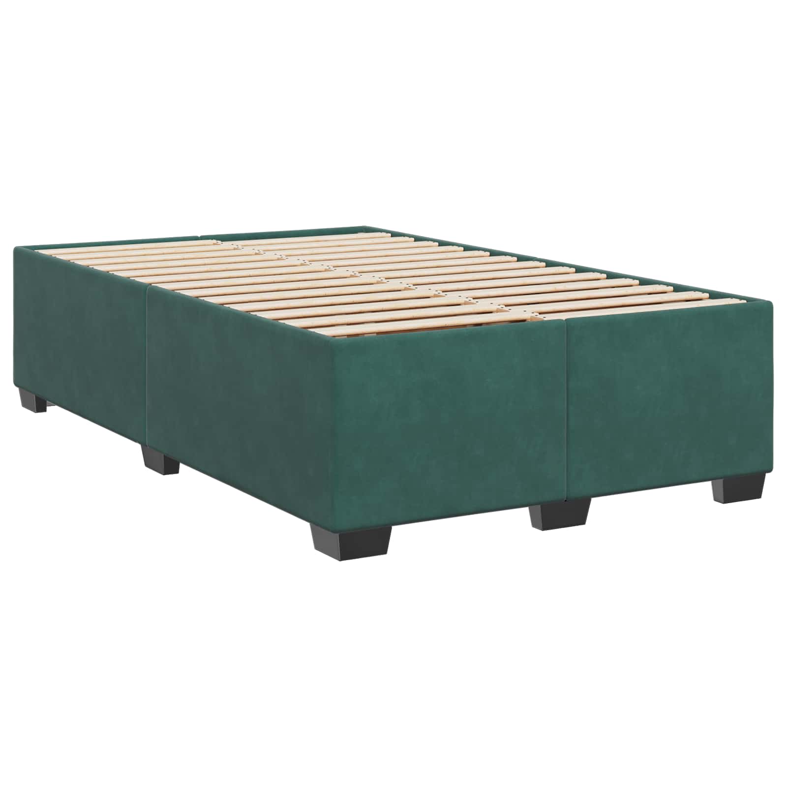 Postel Boxspring S Matrací Tmavě Zelená 120 X 200 Cm Samet
