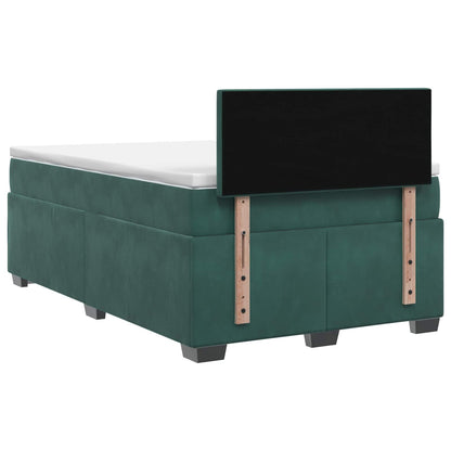Postel Boxspring S Matrací Tmavě Zelená 120 X 200 Cm Samet