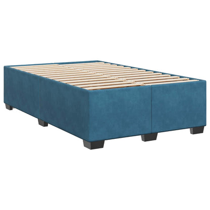 Postel Boxspring S Matrací Tmavě Modrá 120 X 200 Cm Samet