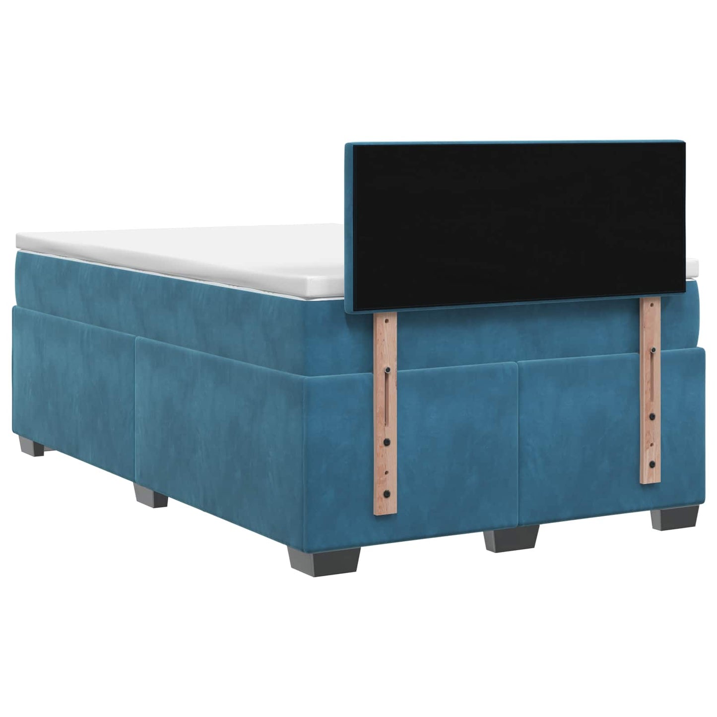 Postel Boxspring S Matrací Tmavě Modrá 120 X 200 Cm Samet