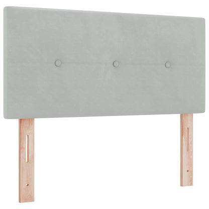 Postel Boxspring S Matrací Světle Šedá 120 X 200 Cm Samet