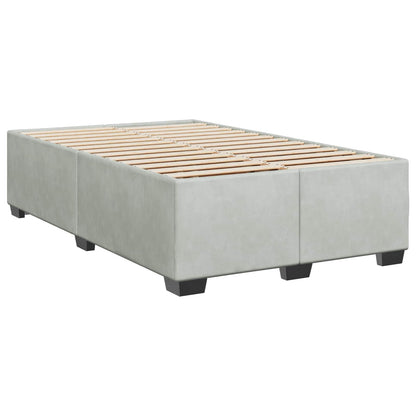 Postel Boxspring S Matrací Světle Šedá 120 X 200 Cm Samet
