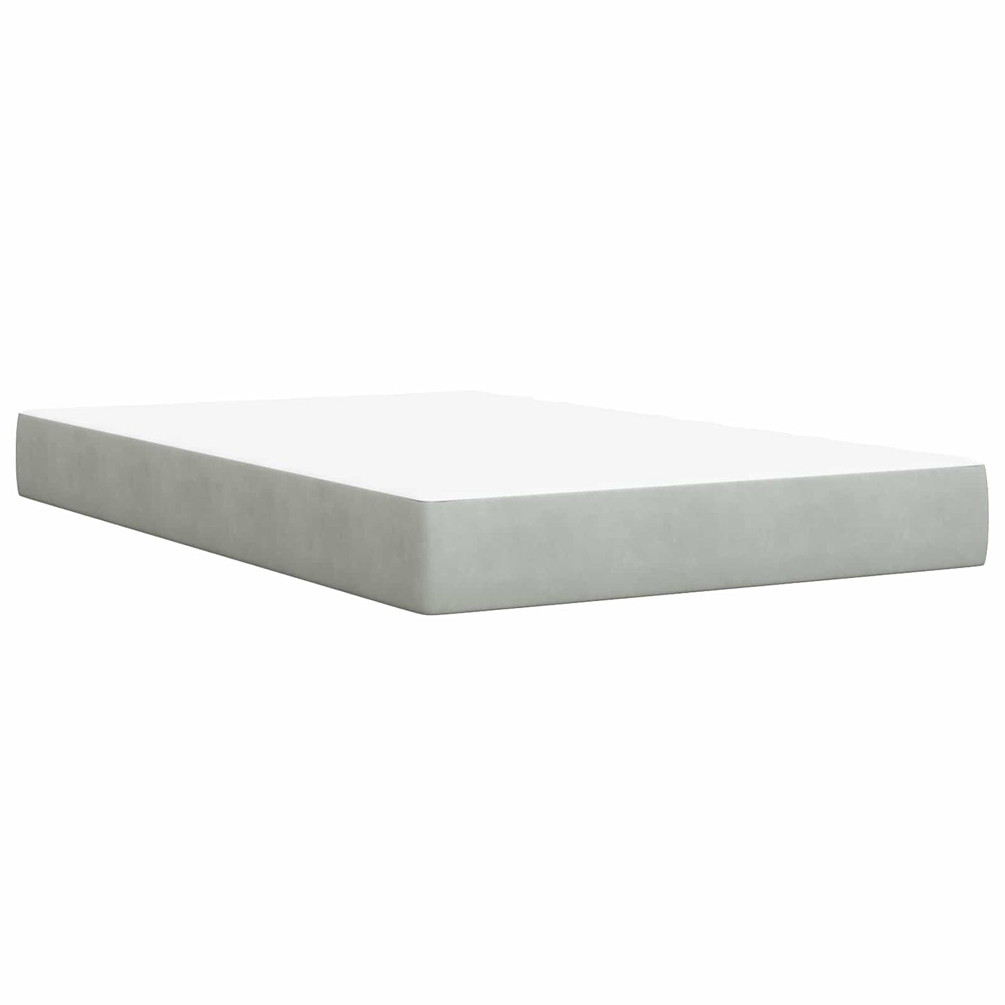 Postel Boxspring S Matrací Světle Šedá 120 X 200 Cm Samet