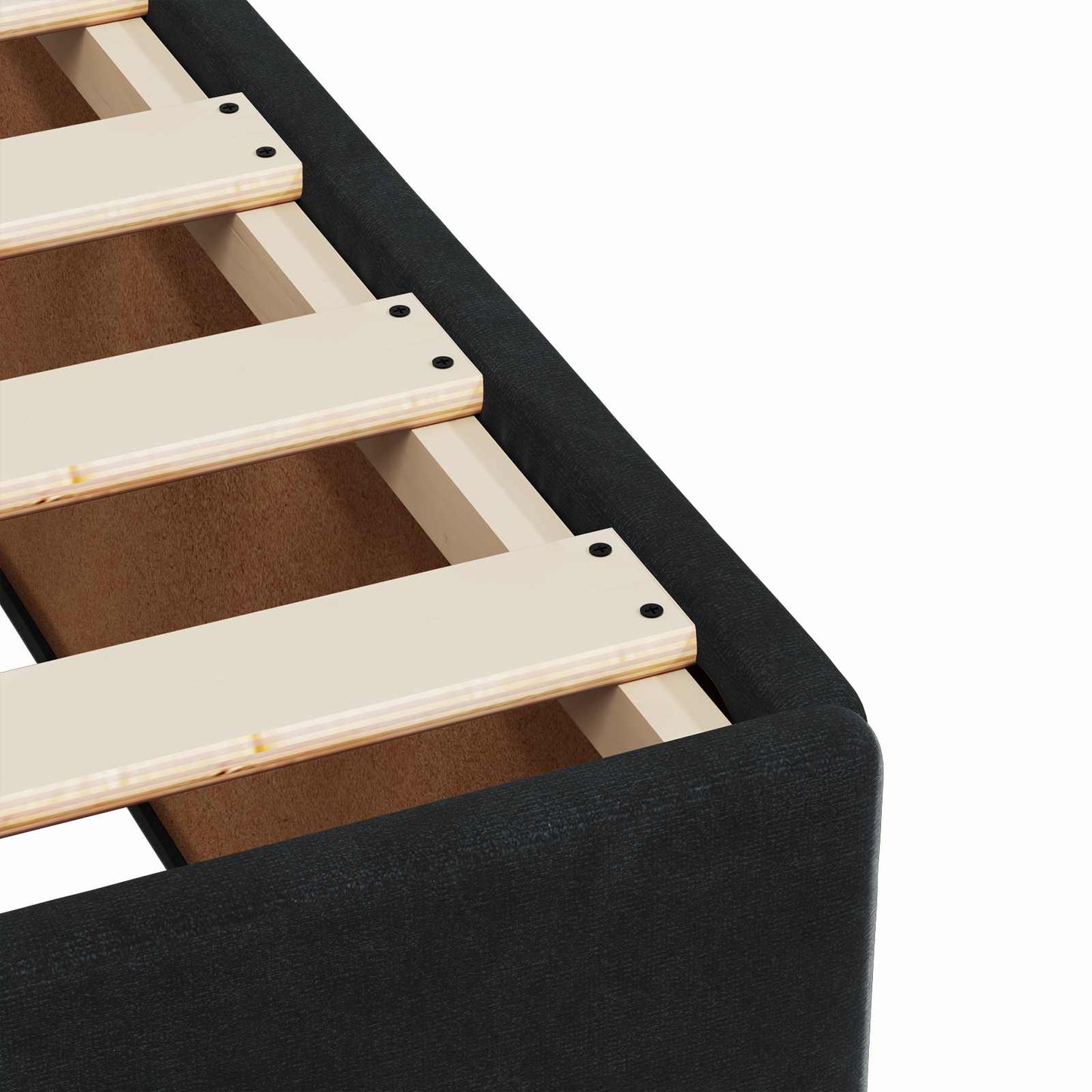 Postel Boxspring S Matrací S Čelo Černá 120 X 200 Cm Samet