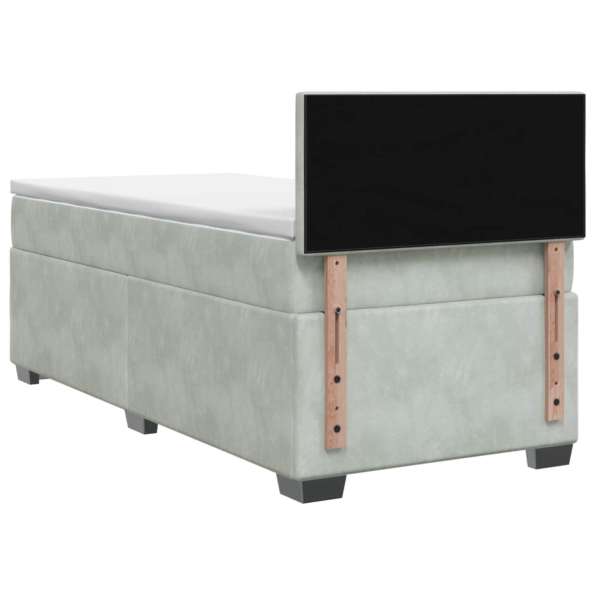 Postel Boxspring S Matrací S Čelo 90 X 190 Cm Samet
