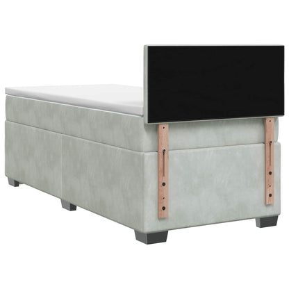 Postel Boxspring S Matrací S Čelo 90 X 190 Cm Samet