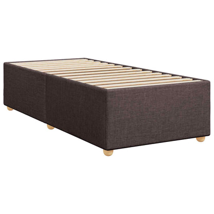 Postel Boxspring S Matrací Tmavě Hnědá 90 X 200 Cm Textil