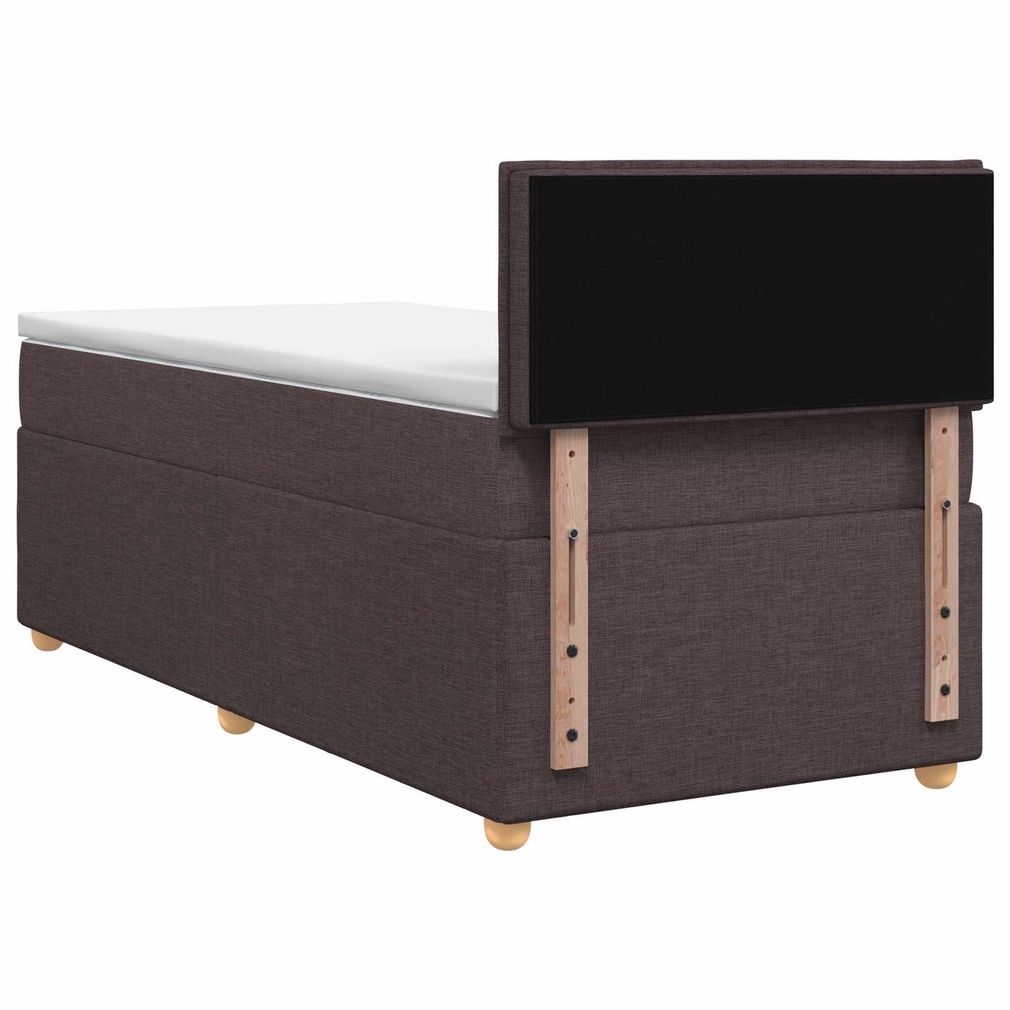 Postel Boxspring S Matrací Tmavě Hnědá 90 X 200 Cm Textil