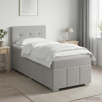 Postel Boxspring S Matrací 90 X 190 Cm Textil