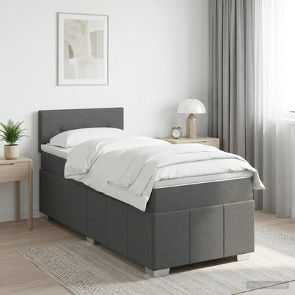 Postel Boxspring S Matrací 90 X 190 Cm Textil