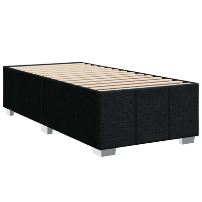 Postel Boxspring S Matrací S Čelo Černá 90 X 200 Cm Textil