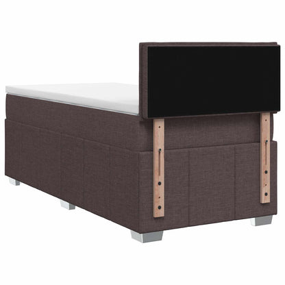 Postel Boxspring S Matrací Tmavě Hnědá 90 X 200 Cm Textil