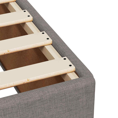 Postel Boxspring S Matrací S Čelo Taupe 90 X 200 Cm Textil