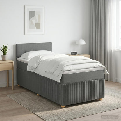 Postel Boxspring S Matrací 90 X 190 Cm Textil