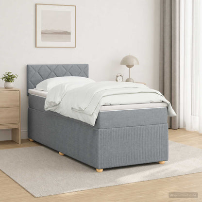 Postel Boxspring S Matrací 90 X 190 Cm Textil
