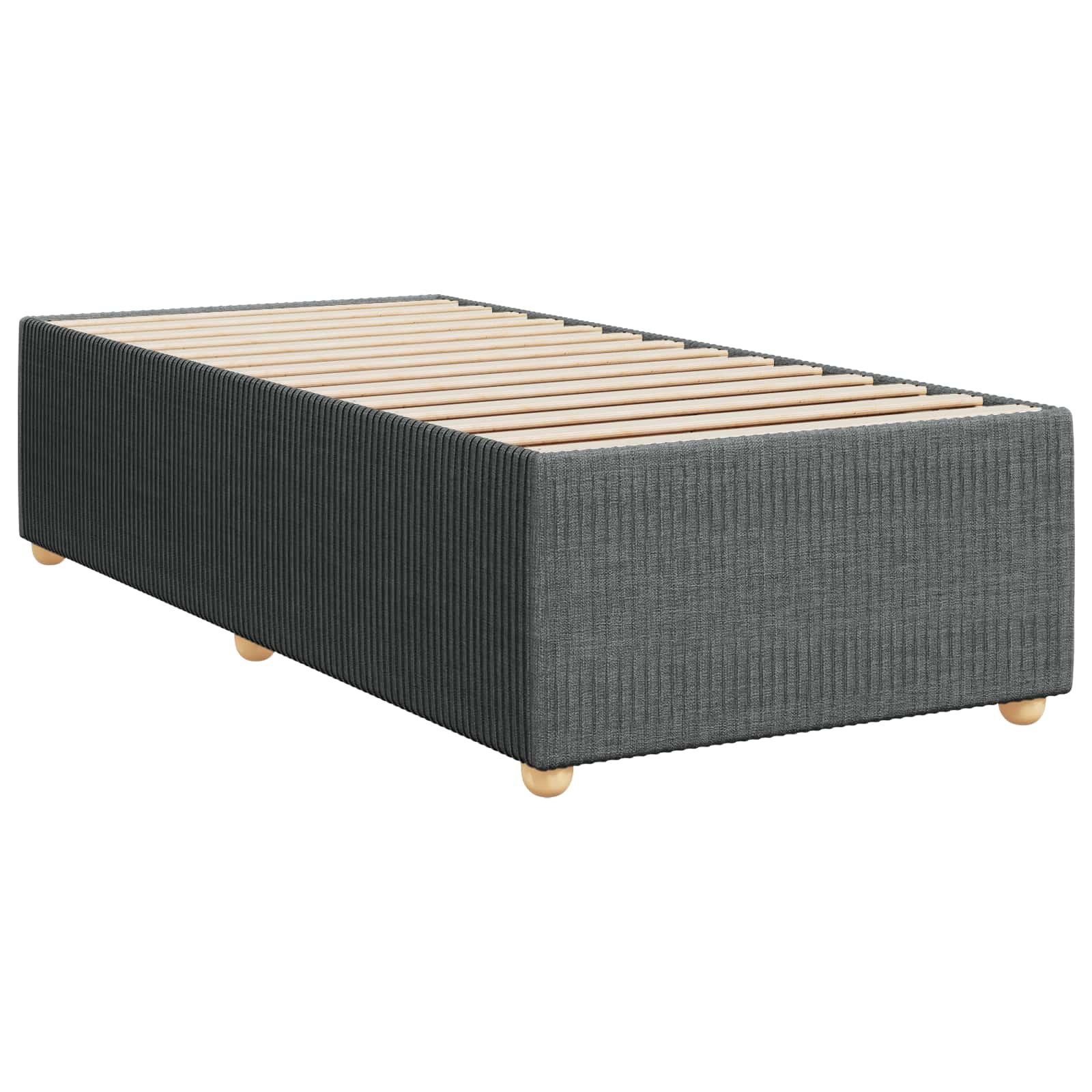 Postel Boxspring S Matrací S Čelo Tmavě Šedá 90 X 200 Cm Textil