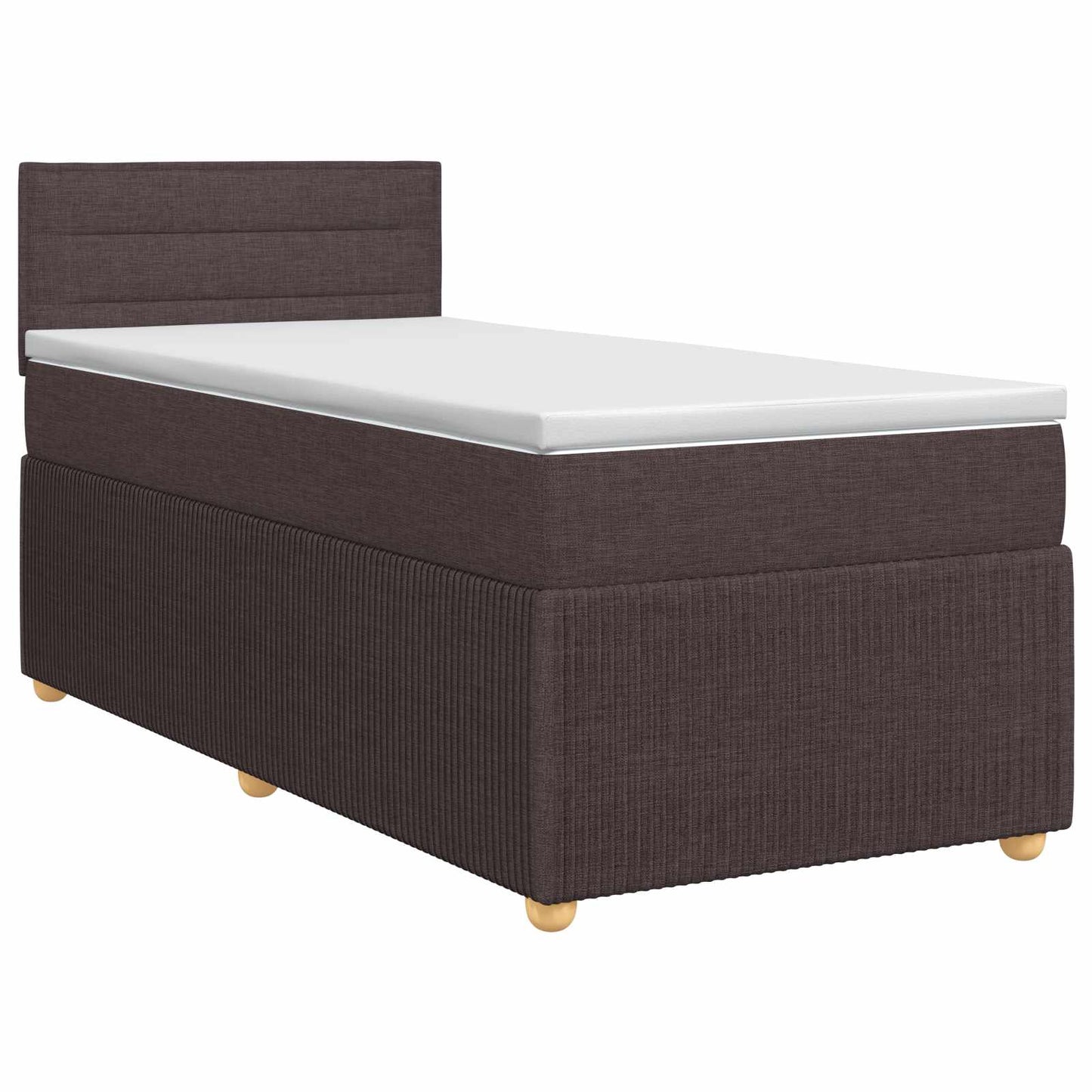Postel Boxspring S Matrací Tmavě Hnědá 90 X 200 Cm Textil