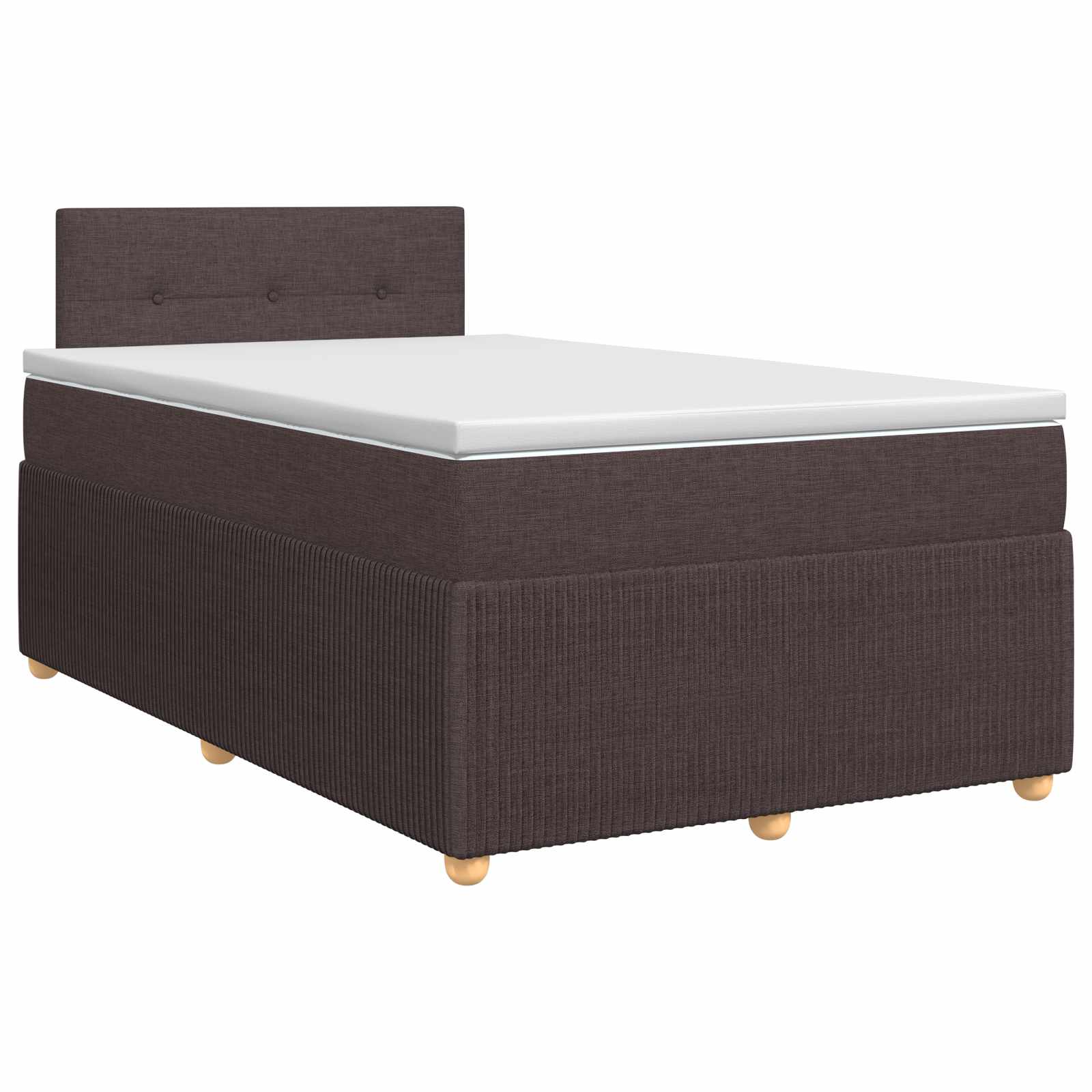 Postel Boxspring S Matrací Tmavě Hnědá 120 X 200 Cm Textil