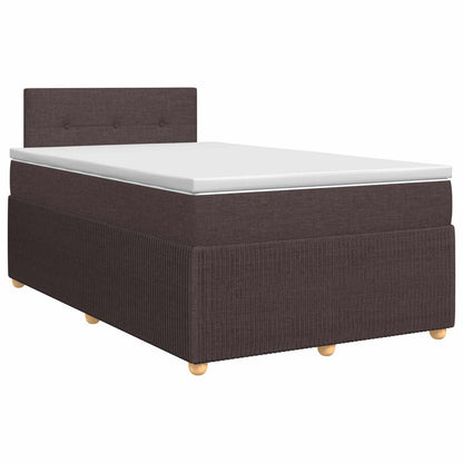Postel Boxspring S Matrací Tmavě Hnědá 120 X 200 Cm Textil