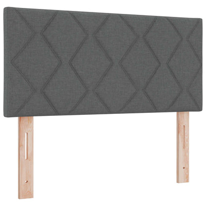 Postel Boxspring S Matrací Tmavě Šedá 120 X 200 Cm Textil