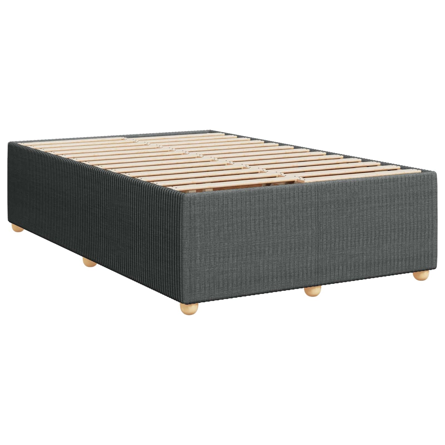Postel Boxspring S Matrací Tmavě Šedá 120 X 200 Cm Textil