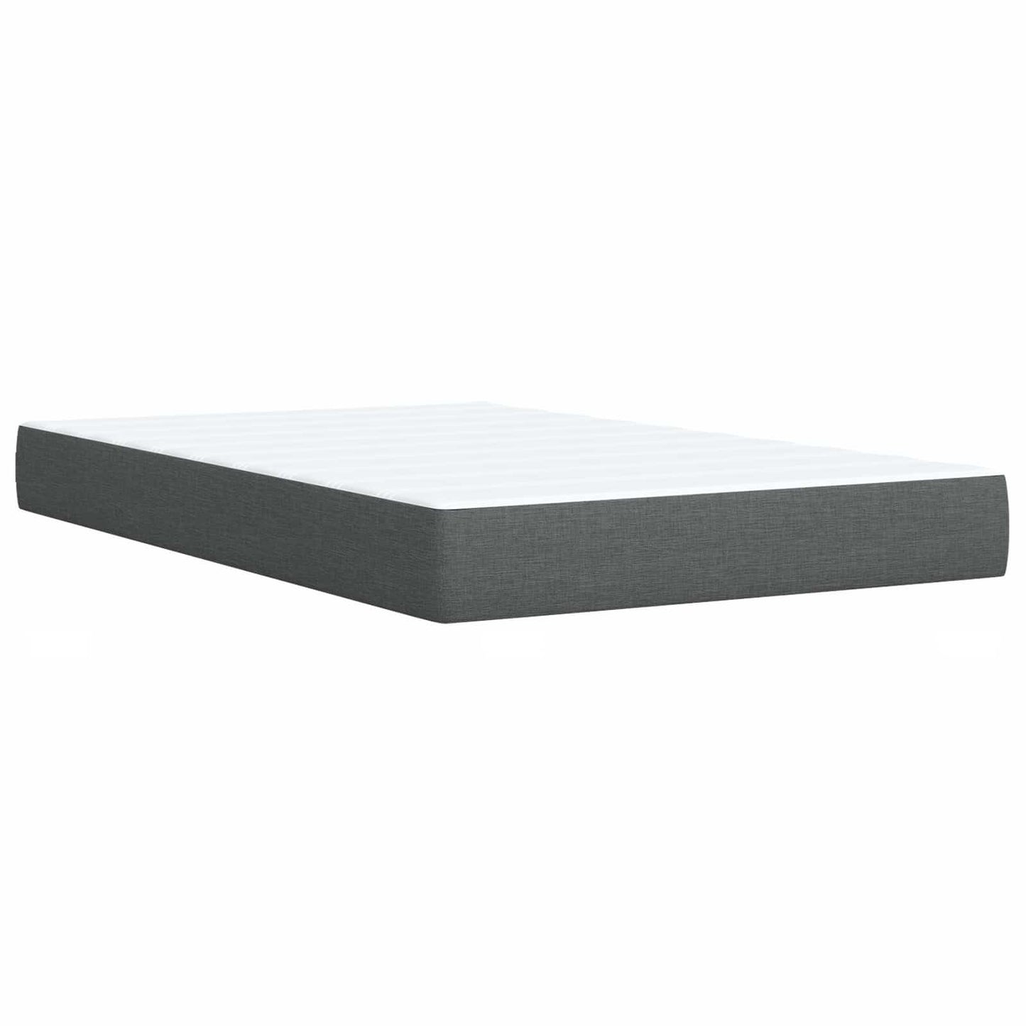 Postel Boxspring S Matrací Tmavě Šedá 120 X 200 Cm Textil