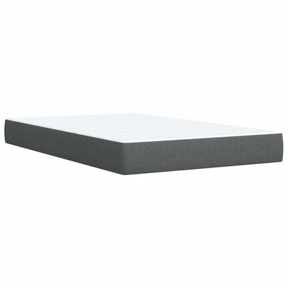 Postel Boxspring S Matrací Tmavě Šedá 120 X 200 Cm Textil