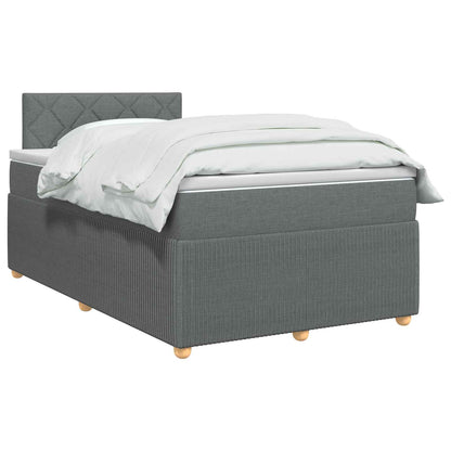 Postel Boxspring S Matrací Tmavě Šedá 120 X 200 Cm Textil