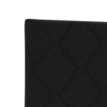 Postel Boxspring S Matrací S Čelo Černá 120 X 200 Cm Textil