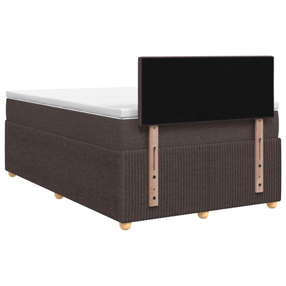 Postel Boxspring S Matrací Tmavě Hnědá 120 X 200 Cm Textil