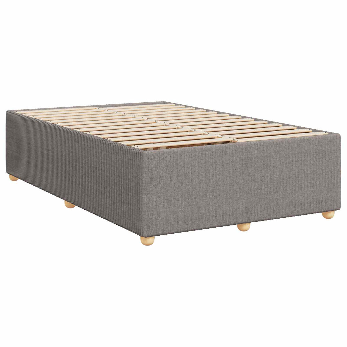 Postel Boxspring S Matrací S Čelo Taupe 120 X 200 Cm Textil