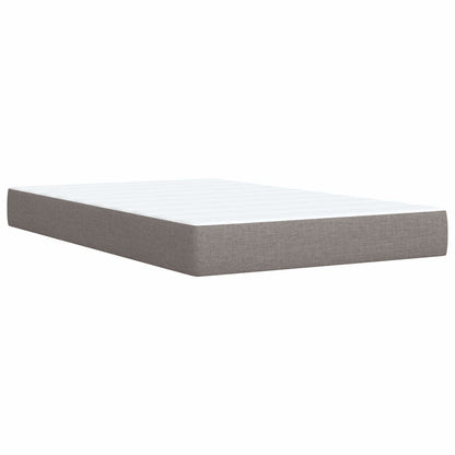 Postel Boxspring S Matrací S Čelo Taupe 120 X 200 Cm Textil
